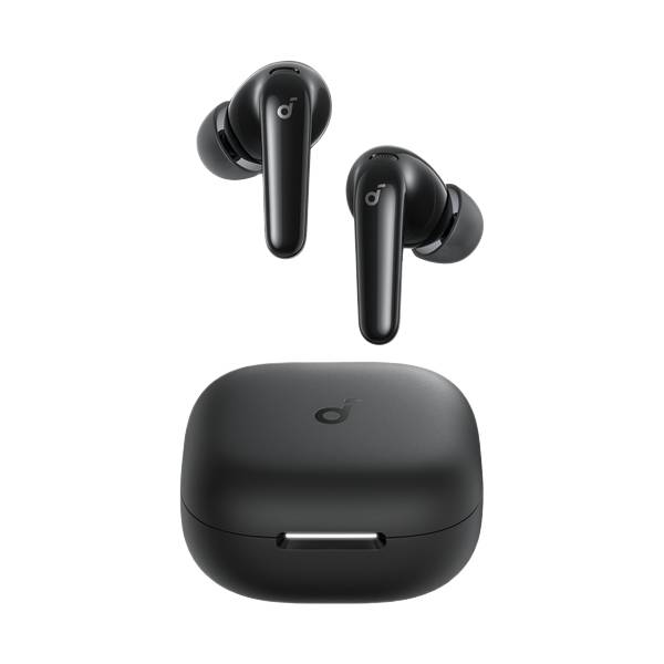 نمای رسمی و واضح از رنگ مشکی هندزفری بلوتوثی انکر Anker Soundcore R60i NC با پس زمینه تیره
